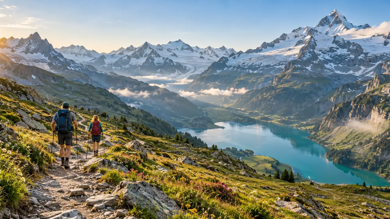 Wandern in den Schweizer Alpen